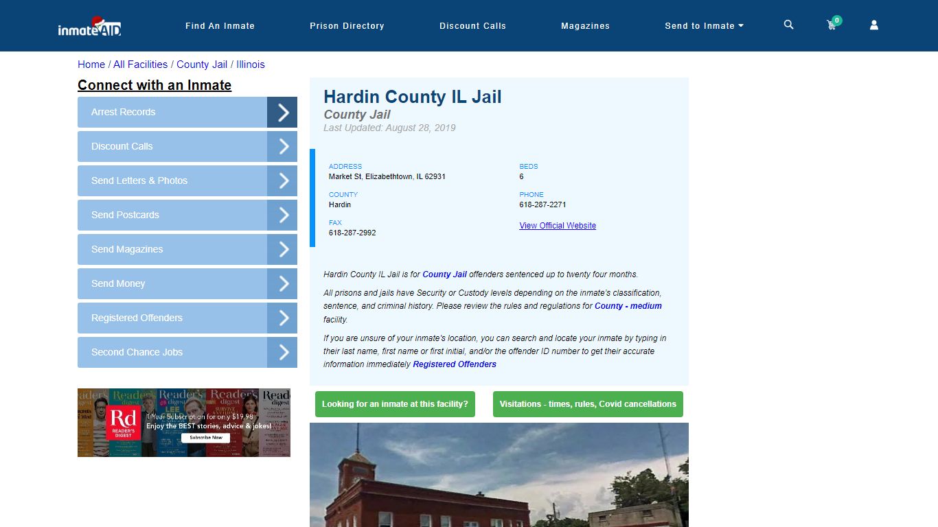 Hardin County IL Jail - Inmate Locator - Elizabethtown, IL