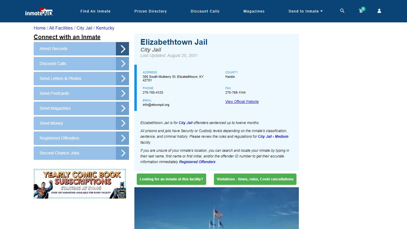 Elizabethtown Jail | Inmate Locator